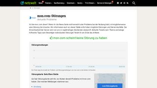 
                            4. Ist msn.com down? - Aktuelle Störungen und Probleme - NETZWELT