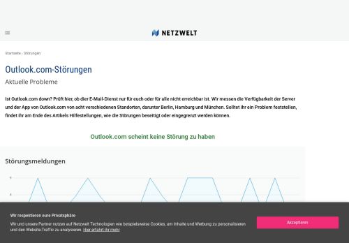 
                            8. Ist Outlook.com down? - Aktuelle Störungen und Probleme - NETZWELT