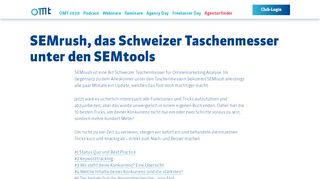 
                            7. Ist SEMrush das richtige Tool für Dich? - OMT