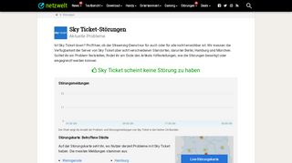 
                            12. Ist Sky Ticket down? - Aktuelle Störungen und Probleme - NETZWELT