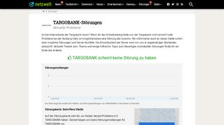 
                            3. Ist TARGOBANK down? - Aktuelle Störungen und Probleme ... - Netzwelt