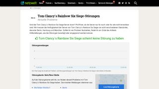 
                            5. Ist Tom Clancy´s Rainbow Six Siege down? - Aktuelle Störungen und ...