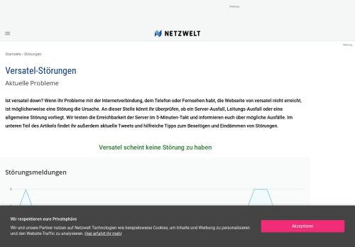 
                            3. Ist Versatel down? - Aktuelle Störungen und Probleme - NETZWELT