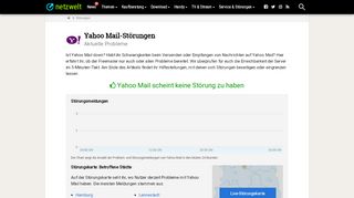 
                            4. Ist Yahoo Mail down? - Aktuelle Störungen und Probleme - NETZWELT
