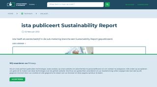 
                            13. ista publiceert Sustainability Report - Nieuws ...