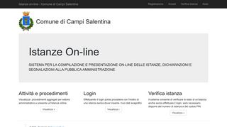 
                            11. Istanze Online - Comune di Campi Salentina
