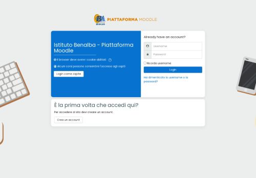 
                            2. Istituto Benalba per l'Aggiornamento e la Formazione: Login to the site