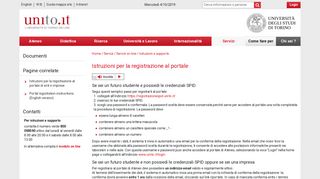
                            11. Istruzioni per la registrazione al portale | Università di Torino - Unito