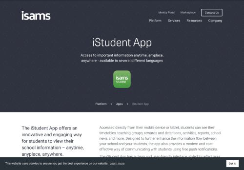 
                            5. iStudent App - iSAMS