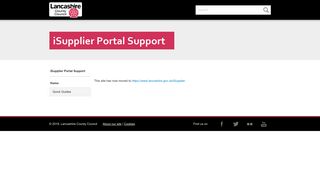 
                            4. iSupplier Portal Support - Home - Lancashire County Council