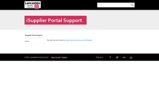 
                            3. iSupplier Portal Support - Log In - Lancashire County Council