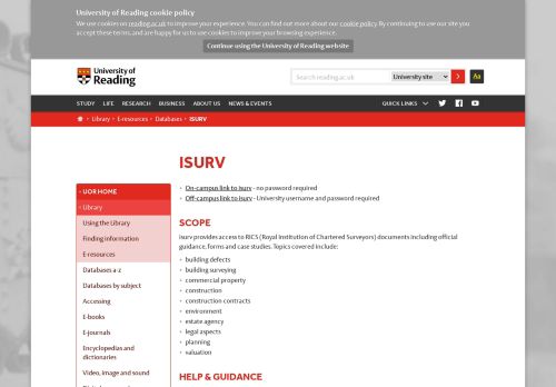 
                            8. isurv – University of Reading