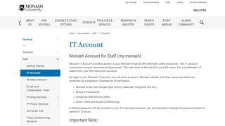 
                            6. IT Account - IT Services, Monash University Malaysia