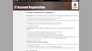 
                            10. IT Account Registration | IT Tools/Utilities | Information Technologies