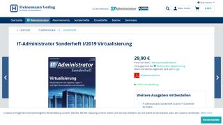 
                            12. IT-Administrator Sonderheft I/2019 Virtualisierung | Heinemann Verlag ...