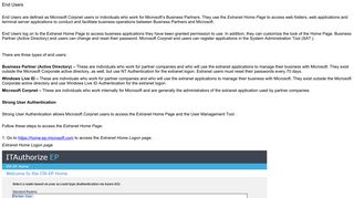 
                            2. IT Authorize EP-End Users - ITA-EP home page - Microsoft