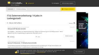 
                            11. IT & Datenverarbeitung: 15 Jobs in Ludwigsstadt - meinestadt.de