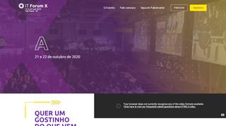 
                            2. IT Forum Expo: Página Inicial