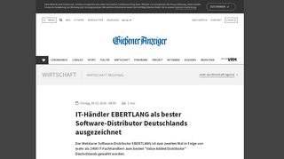 
                            13. IT-Händler EBERTLANG als bester Software-Distributor Deutschlands ...