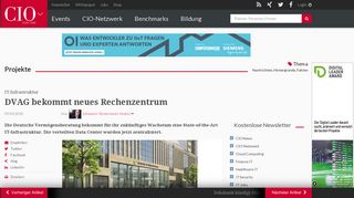 
                            11. IT-Infrastruktur: DVAG bekommt neues Rechenzentrum - cio.de