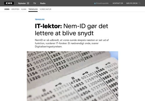 
                            13. IT-lektor: Nem-ID gør det lettere at blive snydt | Teknologi | DR