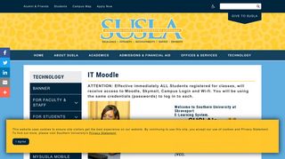 
                            2. IT Moodle | Southern University Shreveport Louisiana