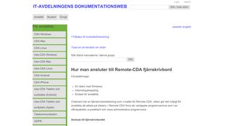 
                            12. it-portal | CDAWindows / Hur man ansluter till Remote ... - Chalmers