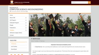 
                            3. IT Services - Department of Computer Science and Engineering -UIU