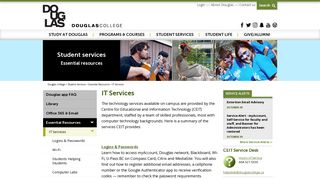 
                            8. IT Services - Douglas College