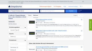 
                            11. IT Support Windows Server Jobs in Quickborn - StepStone