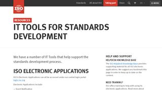 
                            6. IT tools for standards development - ISO