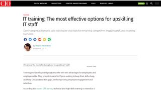 
                            13. IT training: The most effective options for upskilling IT staff | CIO