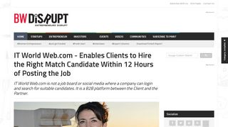 
                            9. IT World Web com Enables Clients to Hire the Right Match Candidate ...