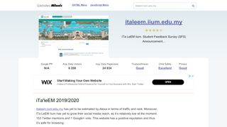 
                            10. Italeem.iium.edu.my website. ITa'leEM 2018/2019.