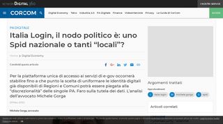
                            11. Italia Login, il nodo politico è: uno Spid nazionale o tanti 