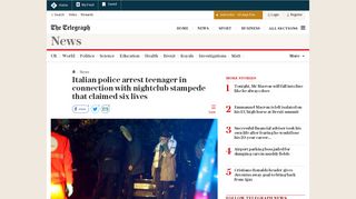 
                            5. Italian police arrest teenager in connection with nightclub stampede ...