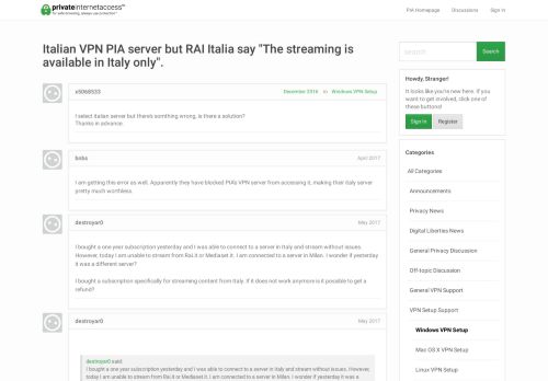 
                            2. Italian VPN PIA server but RAI Italia say 