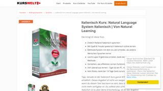 
                            10. ᐅ ITALIENISCH KURS: Natural Language System Italienisch | Von ...