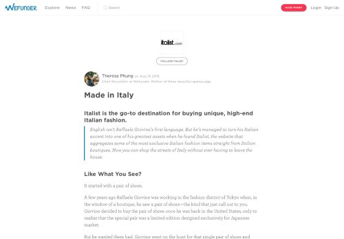 
                            13. Italist | Made in Italy - Wefunder