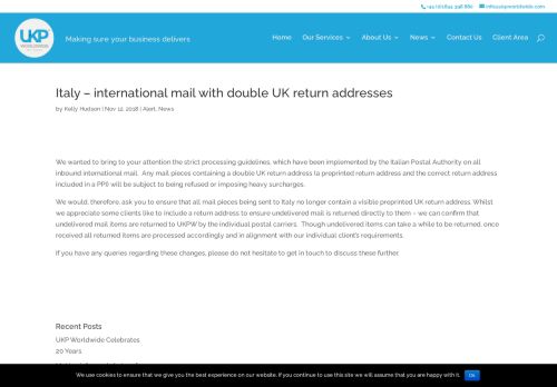 
                            11. Italy - international mail with double UK return addresses | UKP ...