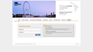 
                            8. Itaú BBA Events: Login | 11th Annual Latam Conference in London