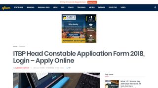 
                            8. ITBP Head Constable Application Form 2018, Login – Apply Online ...