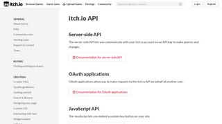 
                            6. itch.io API - itch.io