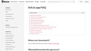 
                            7. itch.io app FAQ - itch.io