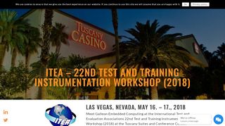 
                            13. ITEA - 22nd Test and Training Instrumentation Workshop (2018 ...
