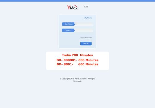 
                            1. iTelSwitchPlus ::Login - Ymax voice