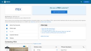 
                            10. ITEX: Login, Bill Pay, Customer Service and Care Sign-In - Doxo