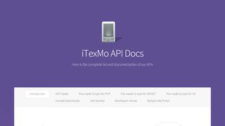 
                            3. iTexMo Developers - API Docs