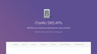
                            2. iTexMo SMS - Developer APIs | Sender ID, Shared, Dedicated SMS ...