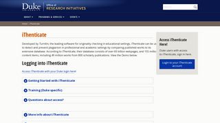 
                            12. iThenticate | Duke Office of Research Initiatives